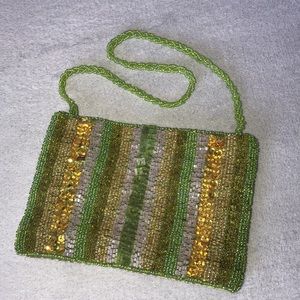 Small, Beaded Bag with Magnetic, Snap Closure